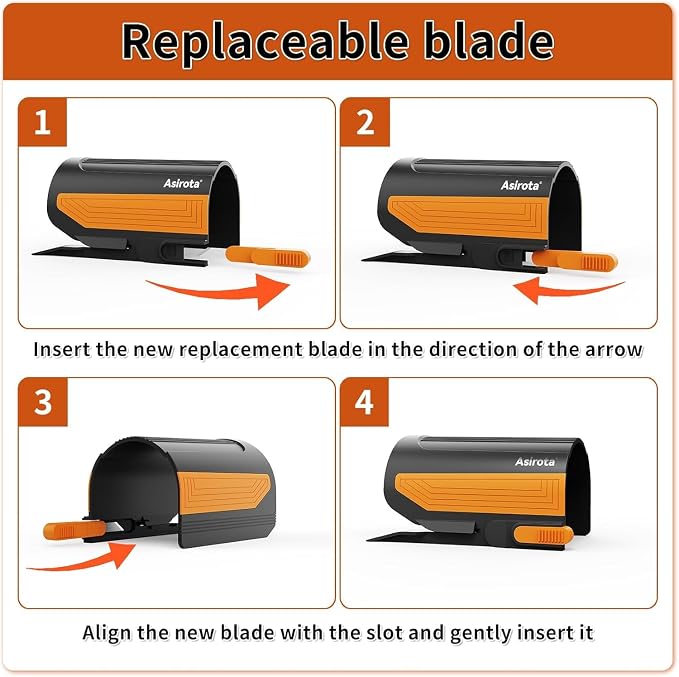 Wrapping Paper Cutter with 3 Replaceable Blades, Slider Wrap Cutter - Image 7
