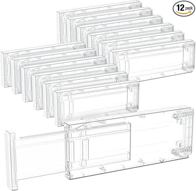 Lifewit 12 Pack 4" High Drawer Dividers 28-43.5cm/11-17" Adjustable Drawer by Lifewit