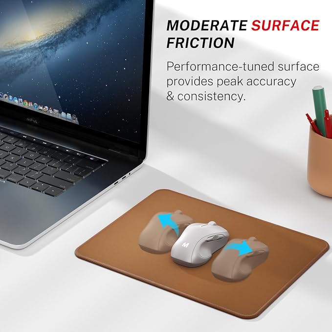 MROCO Essential Office & Gaming Mouse Pad, 8.5 x 11 Inch, Coffee Brown | - Image 2