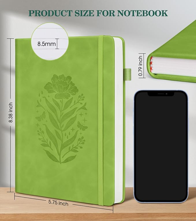 Lined Journal Notebook for Women, A5 Hardcover Leather Journals for Writing - Image 3