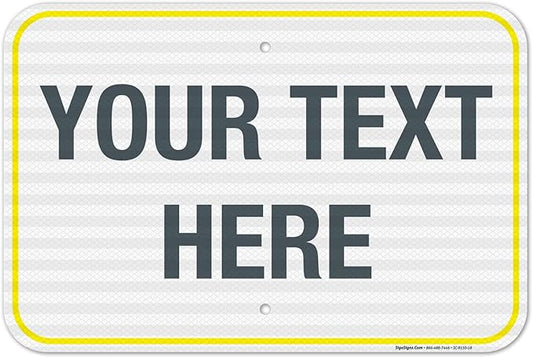 Personalized Custom Customize for Office, Delivery Yellow Sign, 12x18 Inches by SigoSigns