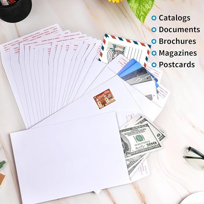 20 Pack Catalog Envelopes Self Seal, 6 x 9 Inches Catalog Mailing Envelopes - Image 7