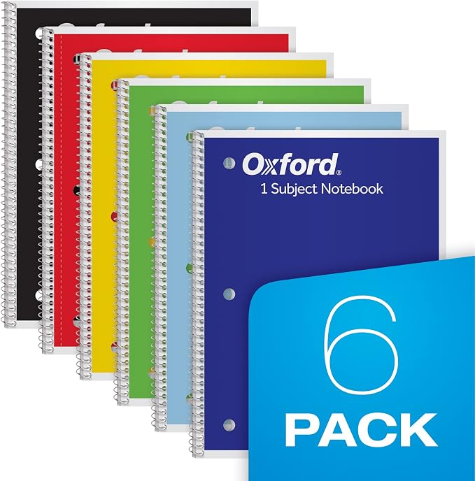 Oxford Spiral Notebooks, 1 Subject, Wide Ruled Notebooks - Image 6