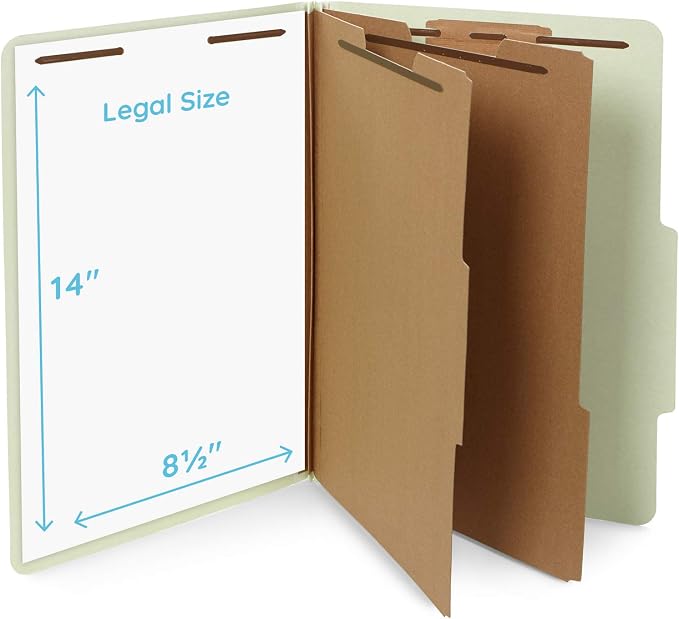 10 Legal Size Classification Folders - Image 2