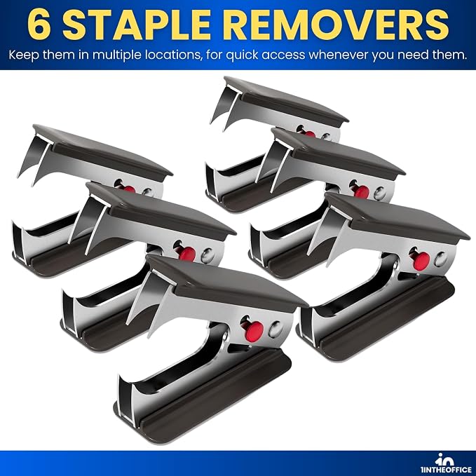 1InTheOffice Staple Remover, Claw Staple Remover, Staple Remover Tool, "6 Pack" - Image 6