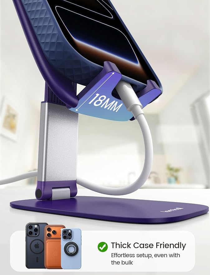 Lamicall Ultra-Thin Purple Phone Holder - Image 3