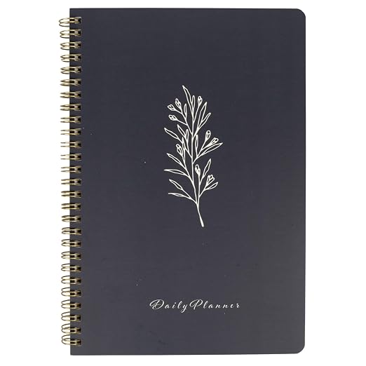 BLU MONACO | Grey Hourly Daily Planner 80 Days Undated | Daily Planner by Unknown