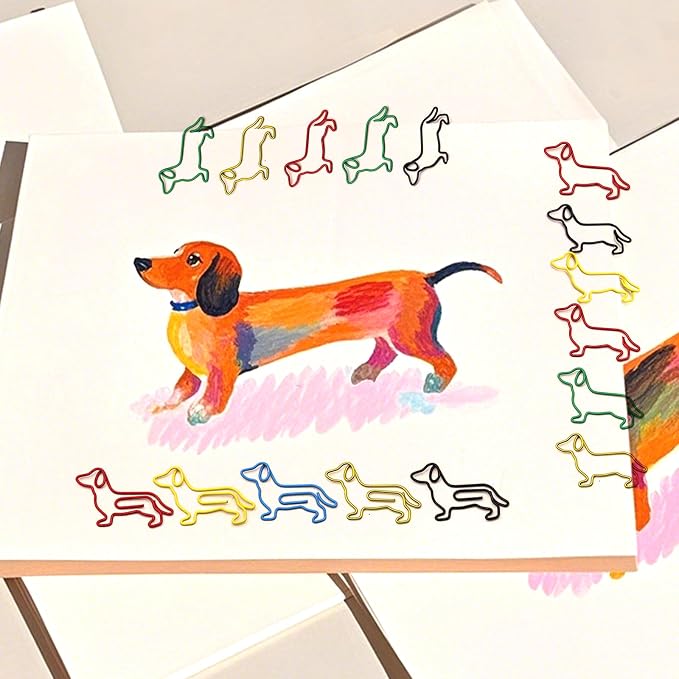 50 Pcs Dachshund Dog Paper Clips – Dachshund Office Supplies, Desk Accessories - Image 6