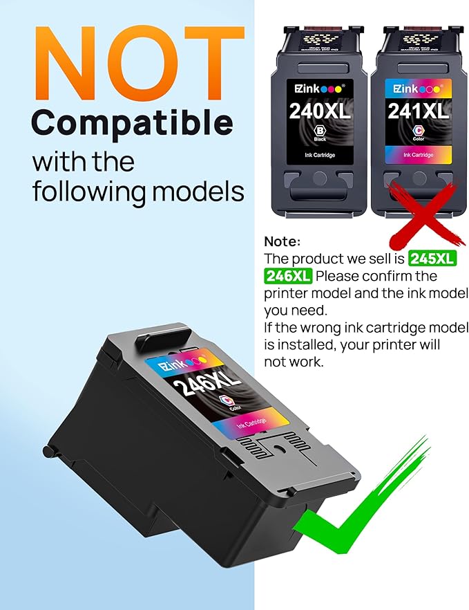 E-Z Ink 245XL Ink Cartridge Replacement for Canon 245XL Black Ink 245 XL PG-245XL PG245XL Works with Pixma MX490 MG2522 TR4520 MG2525 TS3122 TS3322 TS202 MG2520 MG2922 MG3022 (2 Black)-DeskLoop Office
