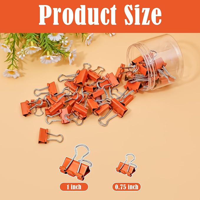 BAYTORY 40Pcs Binder Clips, Binder Clips Assorted Sizes, - Image 3