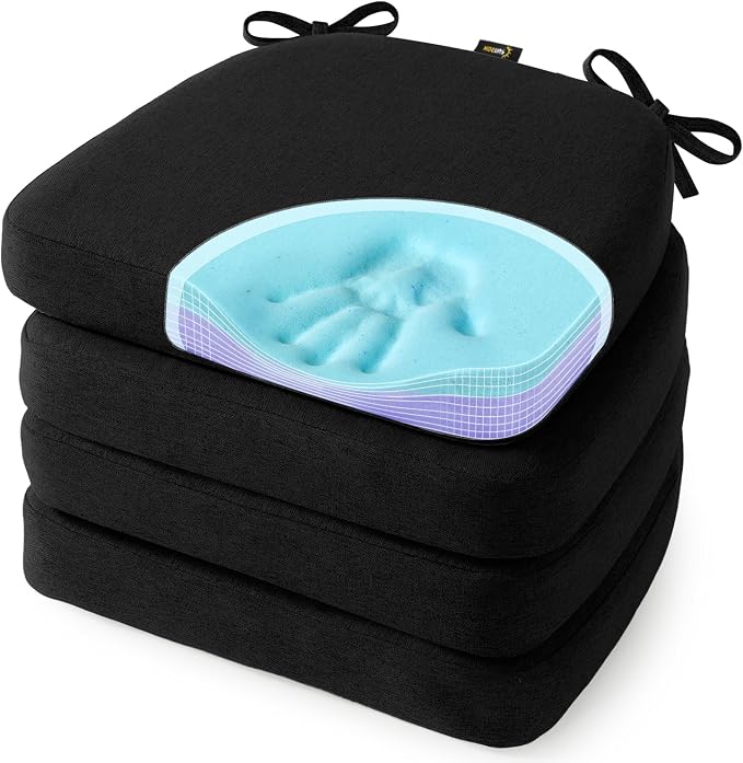 SUNROX Cooling Gel Memory Foam Chair Cushions, 2.6" Thick U-Shaped Dual-Layer by SUNROX