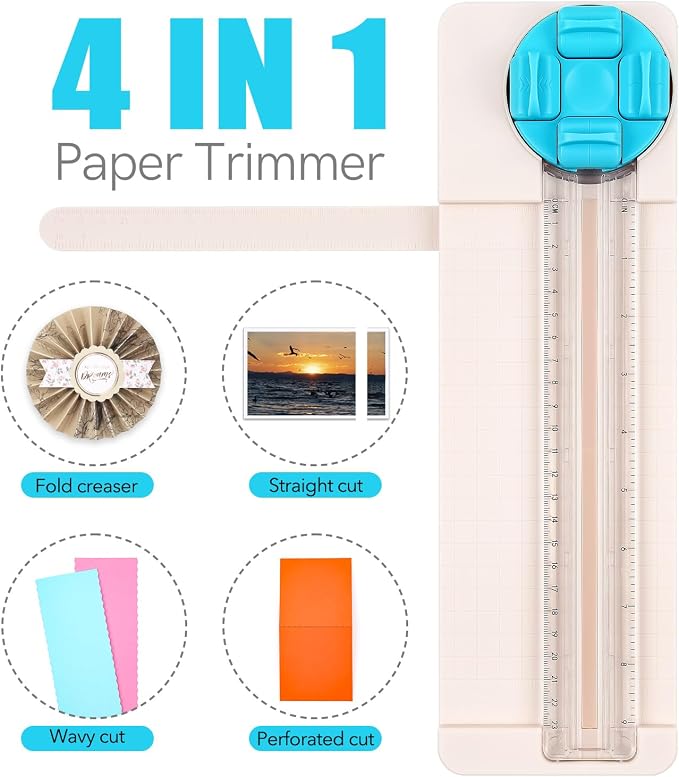 4-in-1 Paper Trimmer, 4 Style Multi-Function Scrapbooking Tool - Image 4
