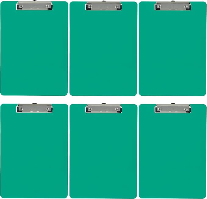 Trade Quest Plastic Clipboard Opaque Color Letter Size Low Profile Clip by Trade+Quest+Global+Corp