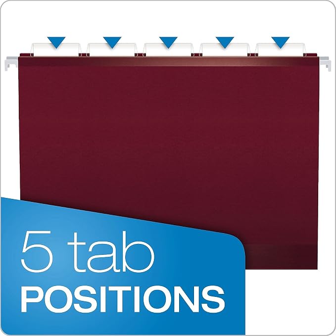 Pendaflex Reinforced Hanging Folders, Letter Size, 1/5 Cut - Image 4