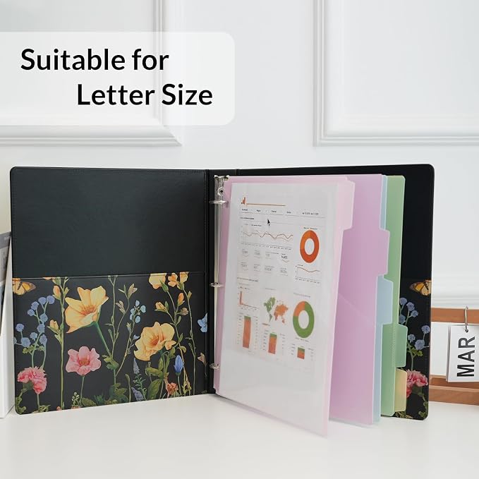 SKYDUE 1 Inch 3-Ring Binder - Image 6