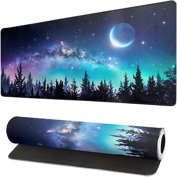 Extended Gaming Mouse Pad, XL Large Keyboard Mouse Mat Desk Pad, Stitched Edges by Unknown