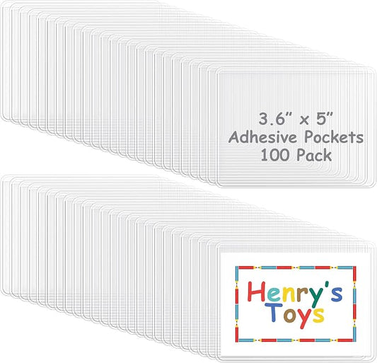 Jeyiour 100 Pcs Label Holders Adhesive Nameplate Pockets Storage Bin Labels by Jeyiour