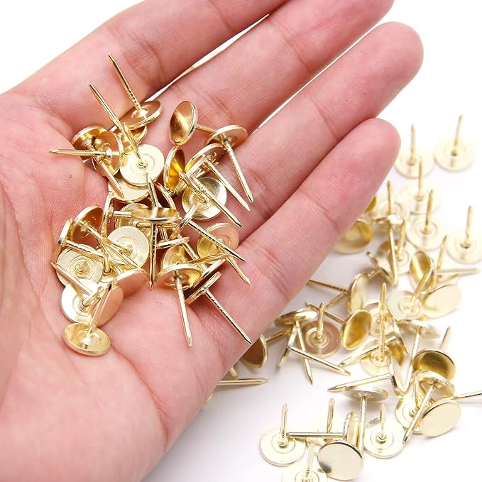 Piutouyar 17mm / 0.67 Inch Flat Head Thumb Tacks, Furniture Decor Pushpin Dia - Image 5