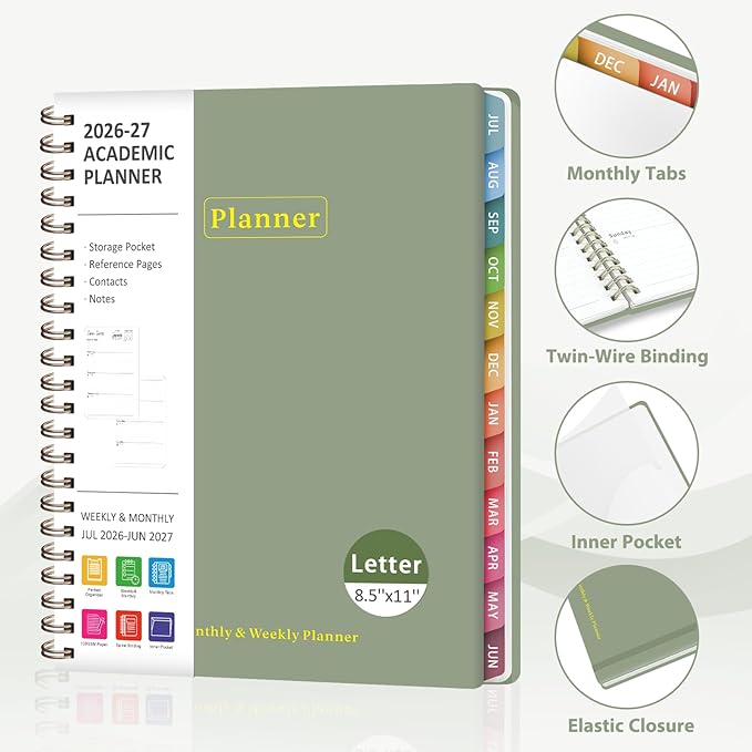 Planner 2026-2027, Academic Weekly and Monthly Calendar Planner, July 2026 - Image 4