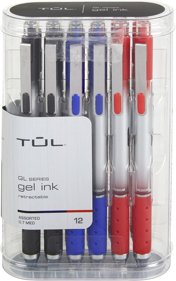 TUL® GL Series Retractable Gel Pens, Medium Point, 0.7 mm by TUL