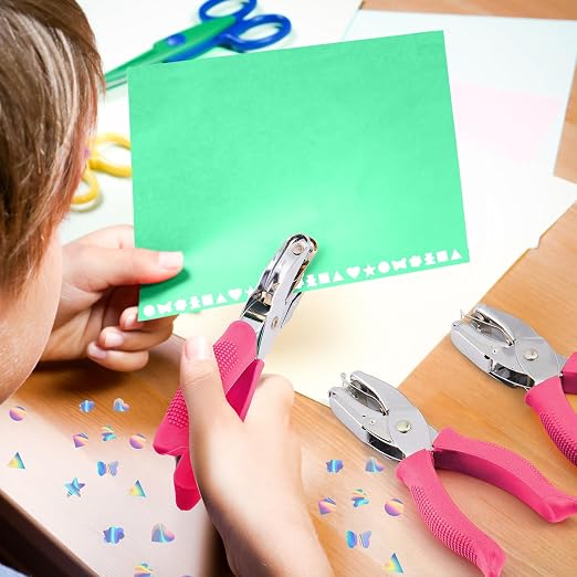 Lothee 8 Pcs Hole Punch Shapes Single Hole Paper Punchers - Image 7