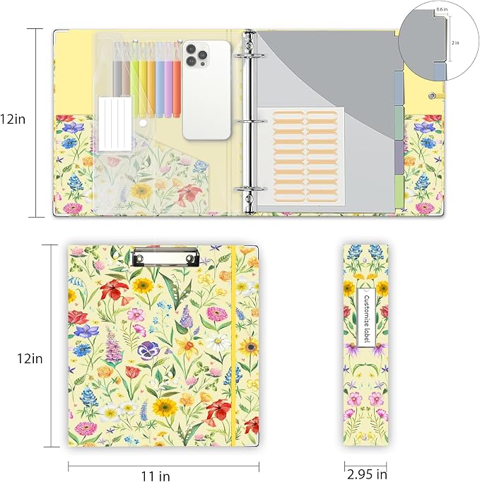 3 Ring Binder 2 Inch, Three Ring Binders Organizer - Image 6