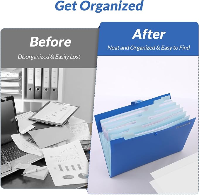SKYDUE Expanding File Folder, Accordion File Organizer - Image 6