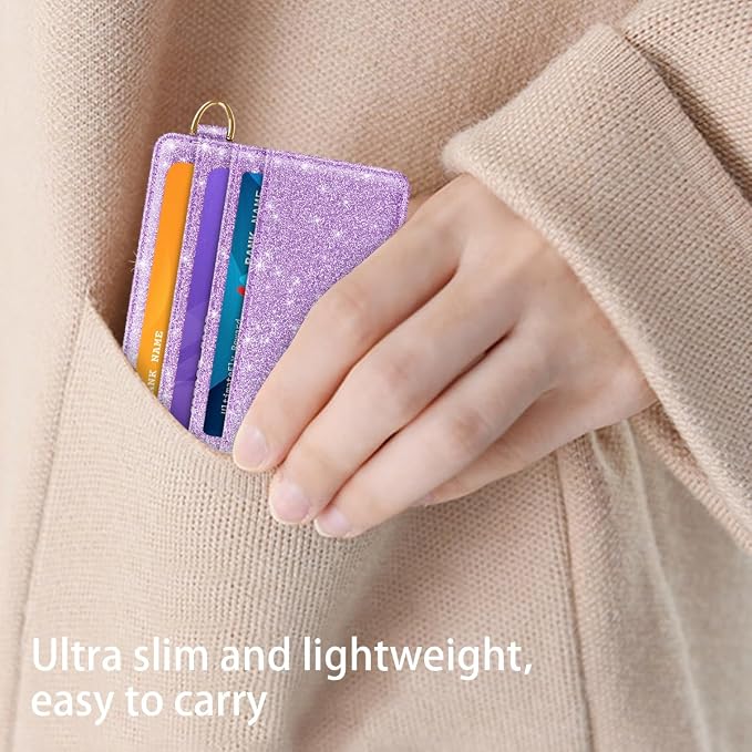 Slim Minimalist Front Pocket RFID Blocking Credit Card Holder Small Wallet Cute - Image 6