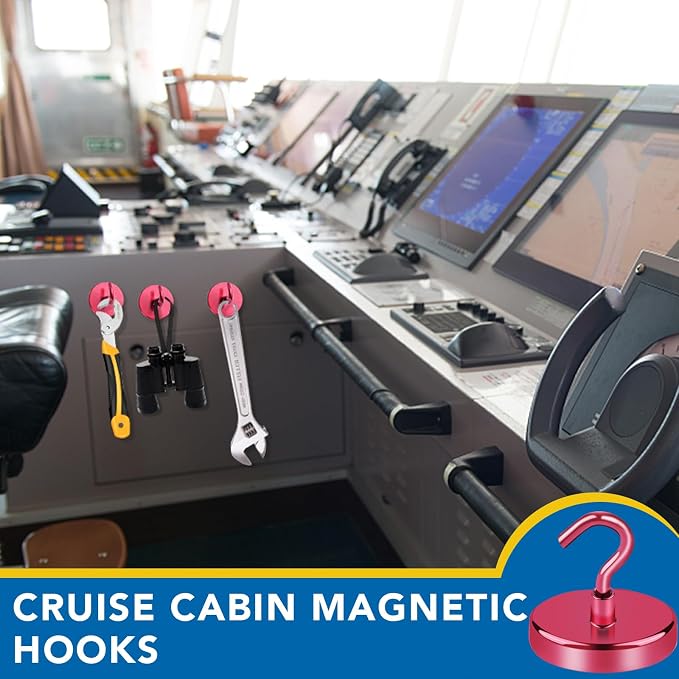 LOVIMAG Cruise Ship Essentials, 150Lbs Magnetic Hooks Heavy Duty, Strong - Image 2