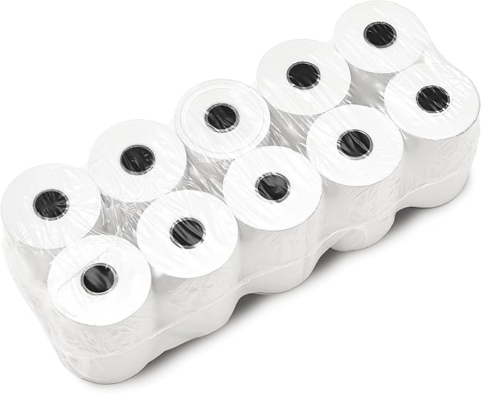 (25 Rolls) 2 1/4 x 85 Thermal Paper Receipt Rolls 2.25 x 85 ft, POS/Cash Register, Fits All Credit Card Terminals, Verifone VX510 VX570 FD50 T4220-DeskLoop Office