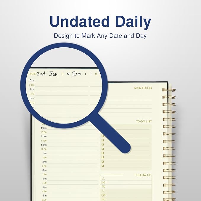 AuroPlanner Undated Daily Planner To Do List Hourly Schedule 2028 2027 2026 - Image 3