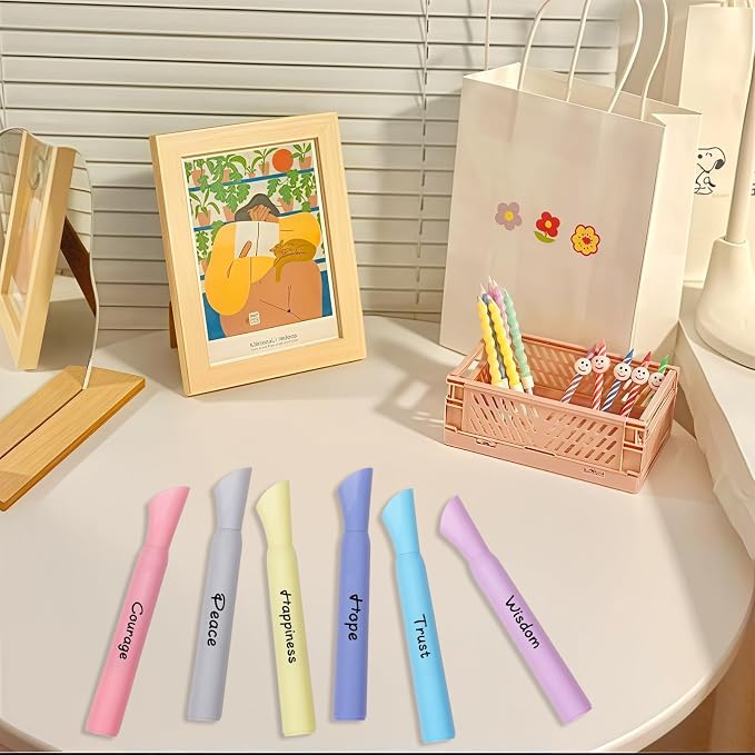 EooUooIP Aesthetic Highlighters, 6 Pack Tank Style Highlighters, Pastel Color - Image 6