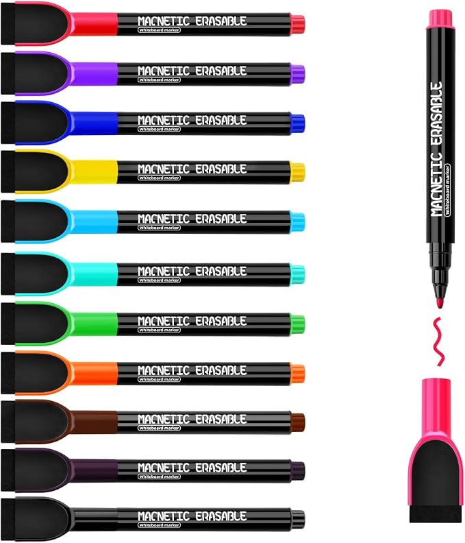 Magnetic Dry Erase Markers Fine Tip by Unknown
