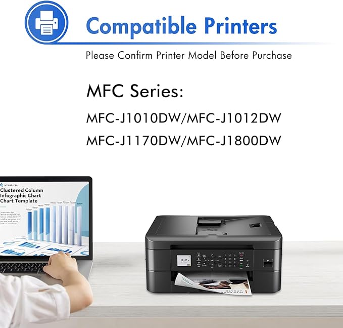 LC401 LC401XL MFC-J1010DW Ink Cartridges for Brother Printer LC 401 401XL for MFC-J1010DW MFC-J1170DW MFC-J1012DW MFC-J1800DW MFC J1010DW - 4 Pack High Yields Black Cyan Magenta Yellow-DeskLoop Office
