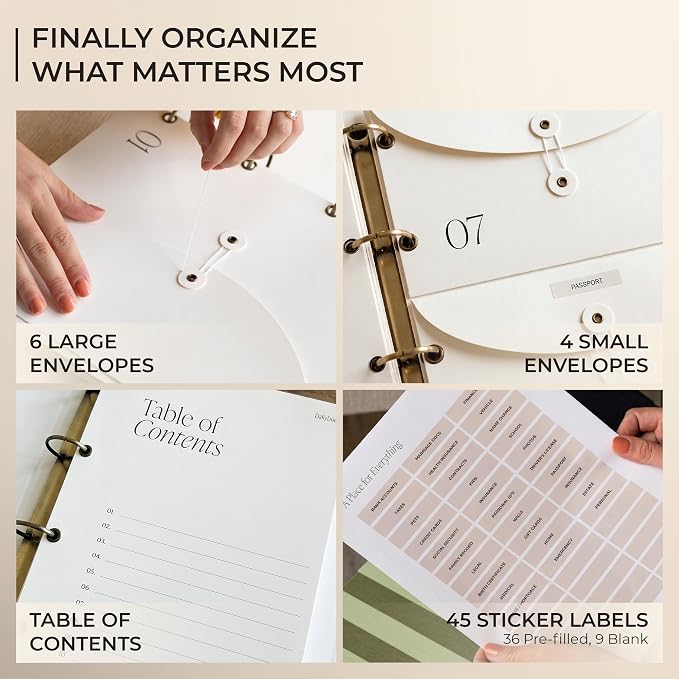 Document Organizer Binder for Important Papers & Passports - Image 3