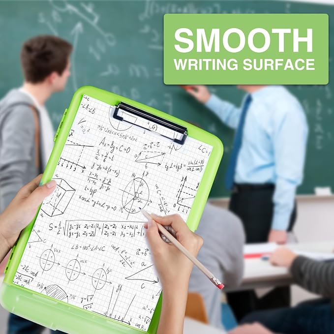 Sooez Clipboard with Storage, Clip Board 8.5 x 11 with Pen Holder, Plastic - Image 6