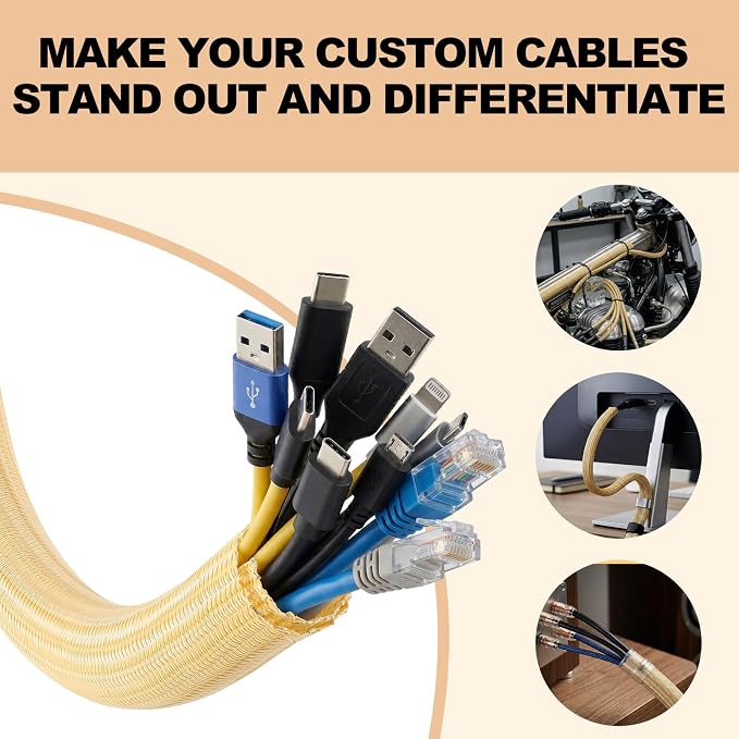 AGPTEK Cable Sleeve, 20ft - Image 3