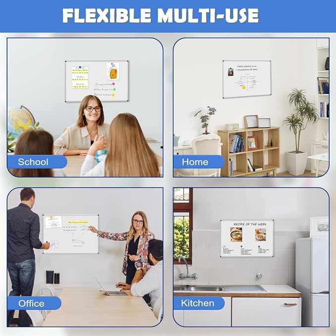 WALGLASS Double-Sided White Board, Dry Erase Board Magnetic Whiteaboard - Image 4