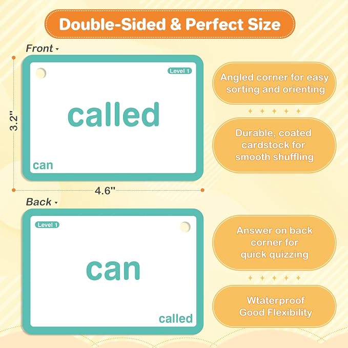 1012 Sight Words/Phonics Flash Cards, Dolch & Fry High Frequency Site Words - Image 3