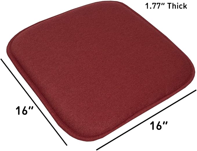 Sweet Home Collection Chair Cushion Memory Foam Pads Honeycomb Pattern Slip Non - Image 4
