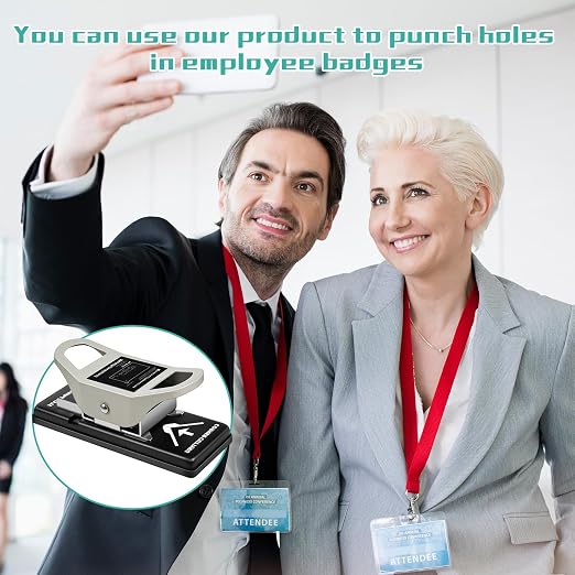 2 in 1 ID Badge Slot Hole Punch 3 x 13 mm and R5 Card Corner Trimmer Dual Use - Image 6