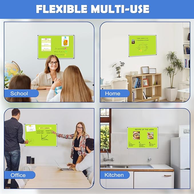 WALGLASS Magnetic Whiteboard 36"x24" Dry Erase White Board - Image 4