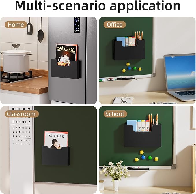 Marbrasse 2p Magnetic File Holder, Magnetic Hanging Wall File Organizer - Image 7