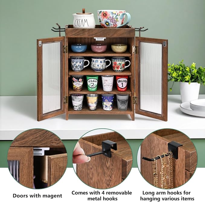 Ikee Design Wooden Countertop Storage Cabinet - Image 4