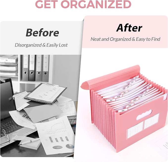 SKYDUE Accordion File Organizer, Expanding File Folder - Image 4