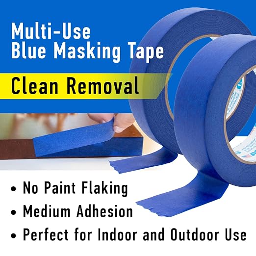 ABRO Blue Painters Tape 1.5 Inch Wide, 36mm x 55M, All Purpose Blue Tape - Image 5