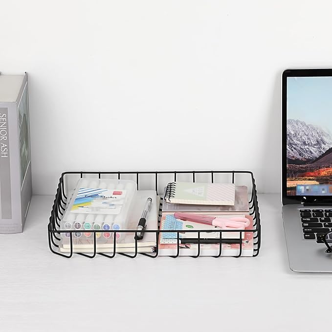 BTSKY Multipurpose A4 File Tray Wire Desk Organizer - Image 2