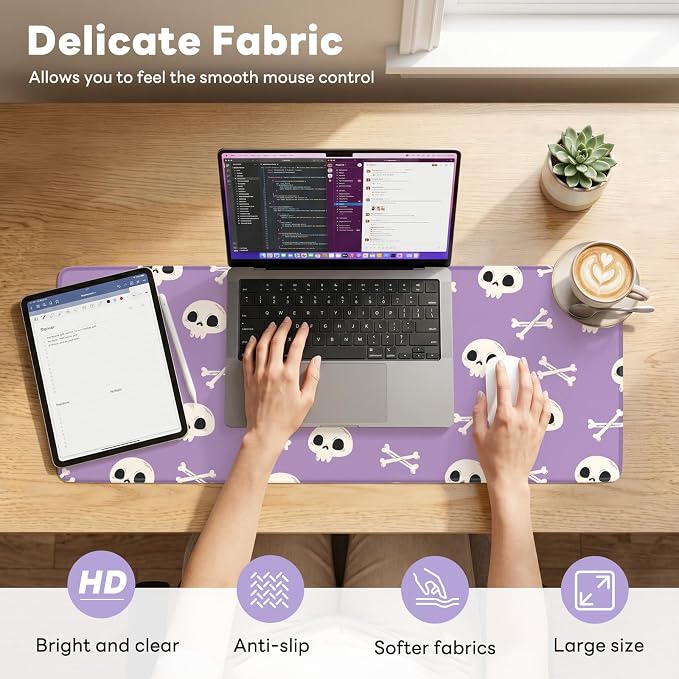 Desk Mat, Big Desk Pad, 31.5x11.8 Inches Extended Big Gaming Mouse Pad - Image 2