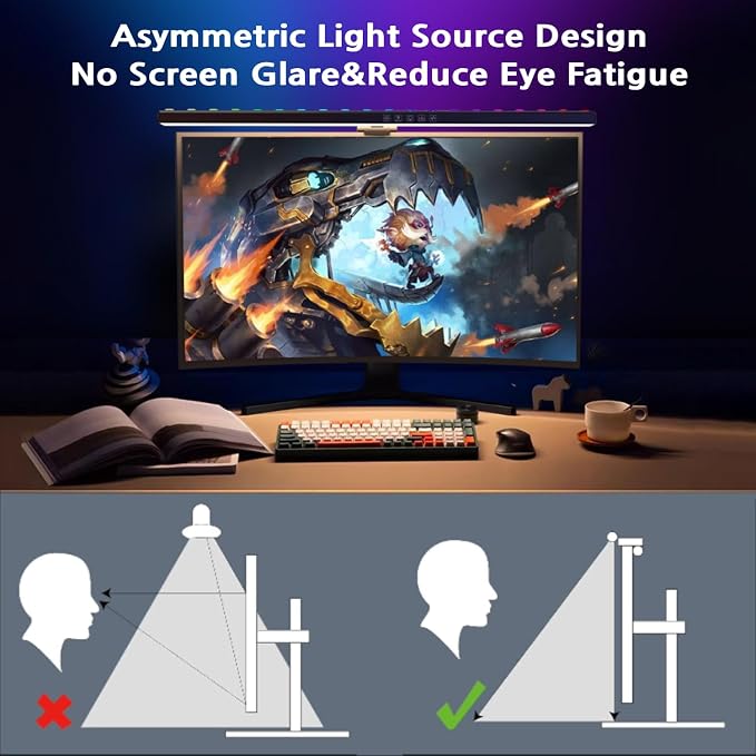 BY-J Computer Monitor Light Bar, Screen Monitor Lamp - Image 2