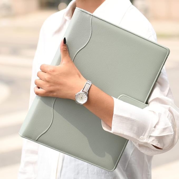 Wonderpool A4 PU Leather 3 & 4 Ring Holder Writing Portfolio Multi Document Case - Image 5